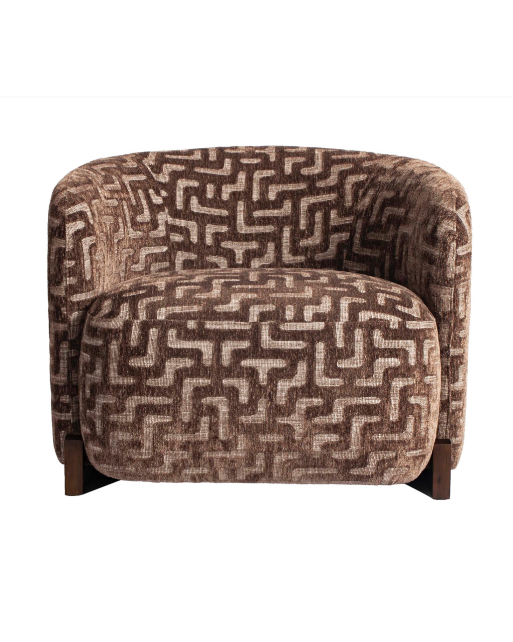 Richmond Interiors Hannah Lounge chair - Brown Labyrinth
