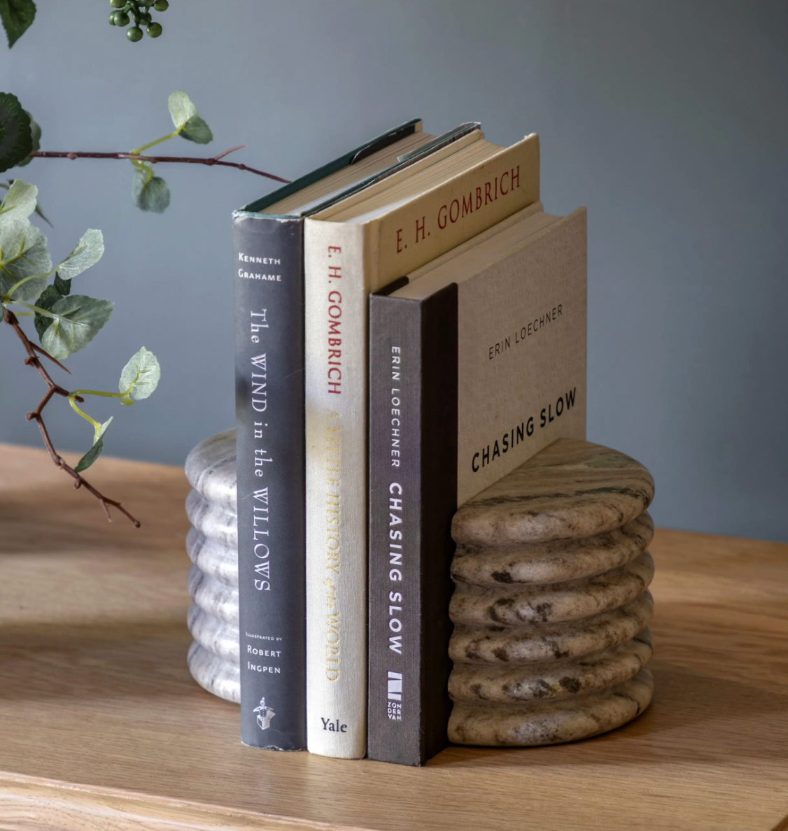 Ondo Marble Bookends Beige Set of 2