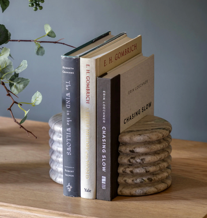 Ondo Marble Bookends Beige Set of 2