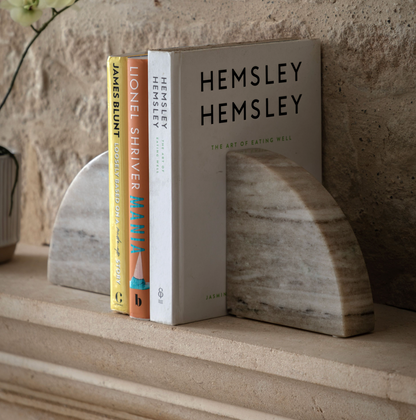 Tamera Marble Set of 2 Bookends Sandstone