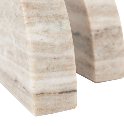 Tamera Marble Set of 2 Bookends Sandstone