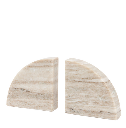 Tamera Marble Set of 2 Bookends Sandstone