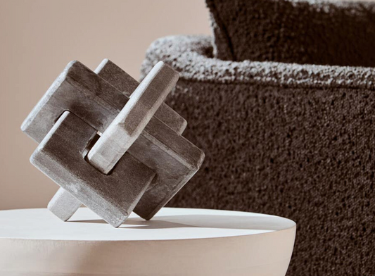 Nason Grey Marble Knot Sculpture