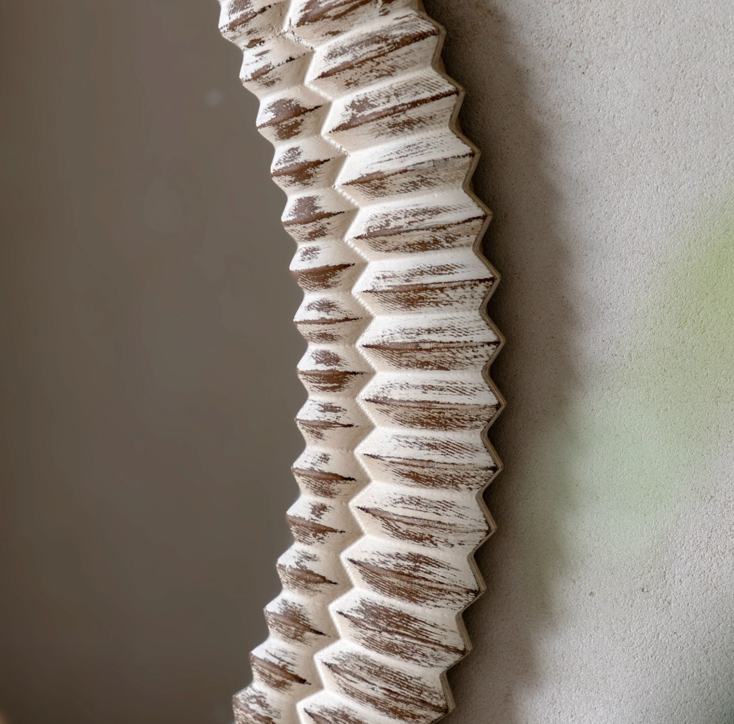 Pimlico Round Mirror White Wash