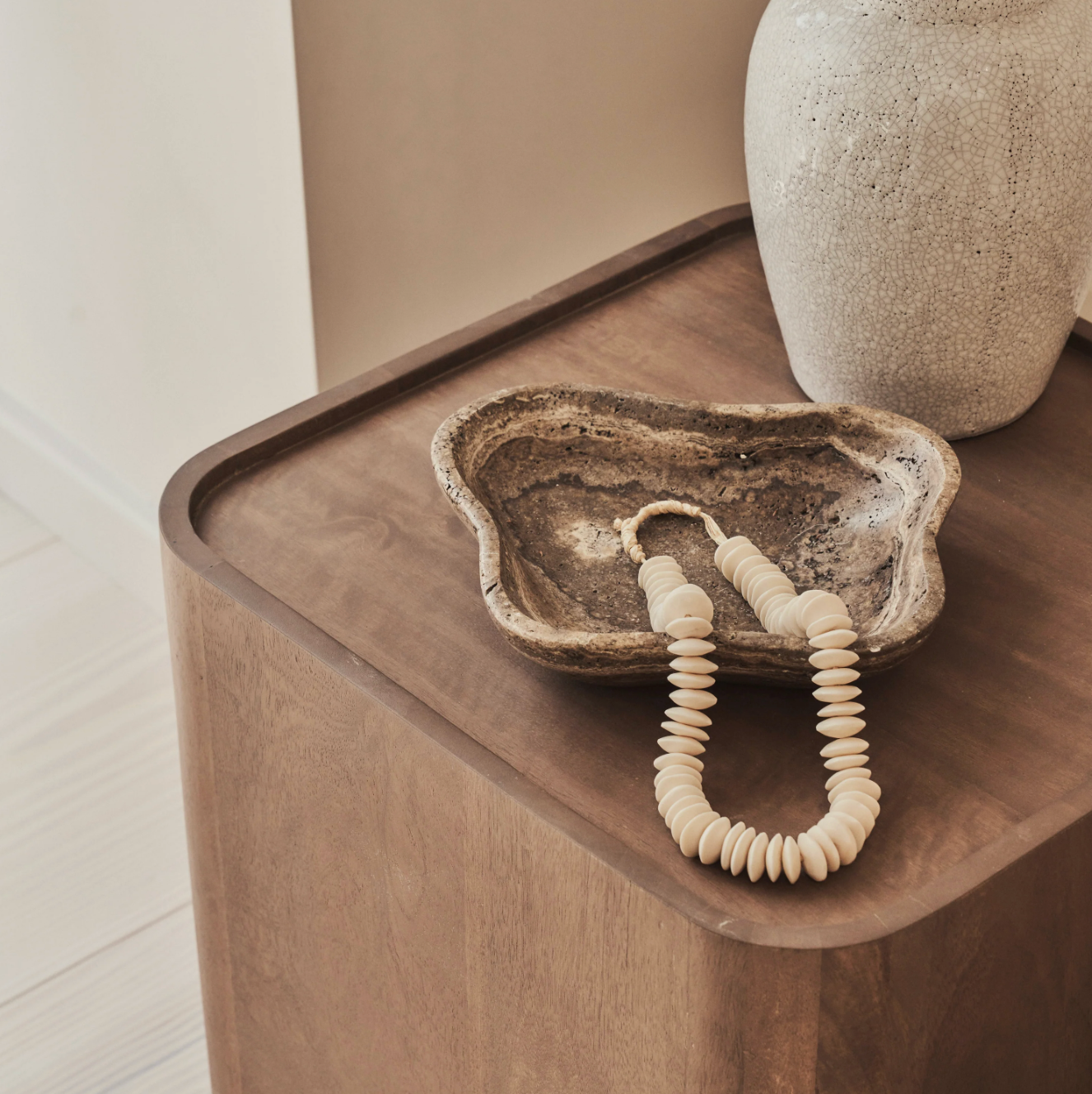 Fairmont  Warm Wood Premium Square Side Table