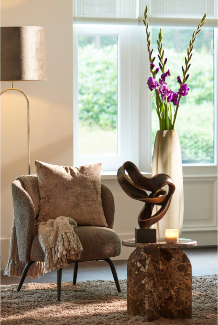 Bradley 17x60cm Light Brown Vase