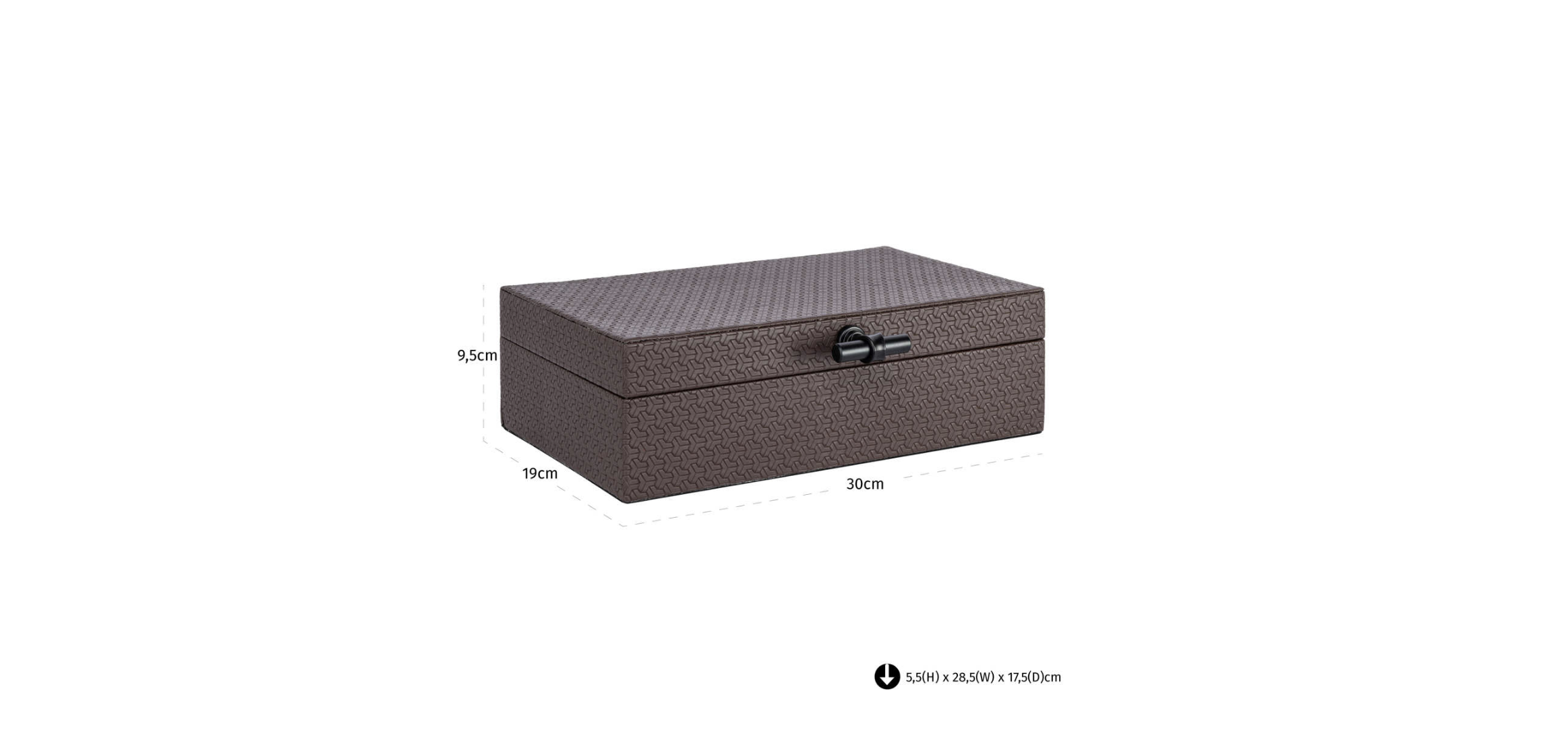 Richmond Interiors Storage Box Billie Dark Brown Large