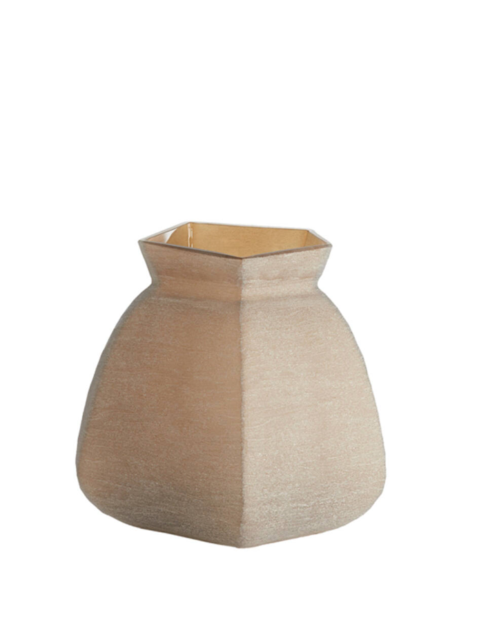 Veliko Dark Brown Glass Vase - Small