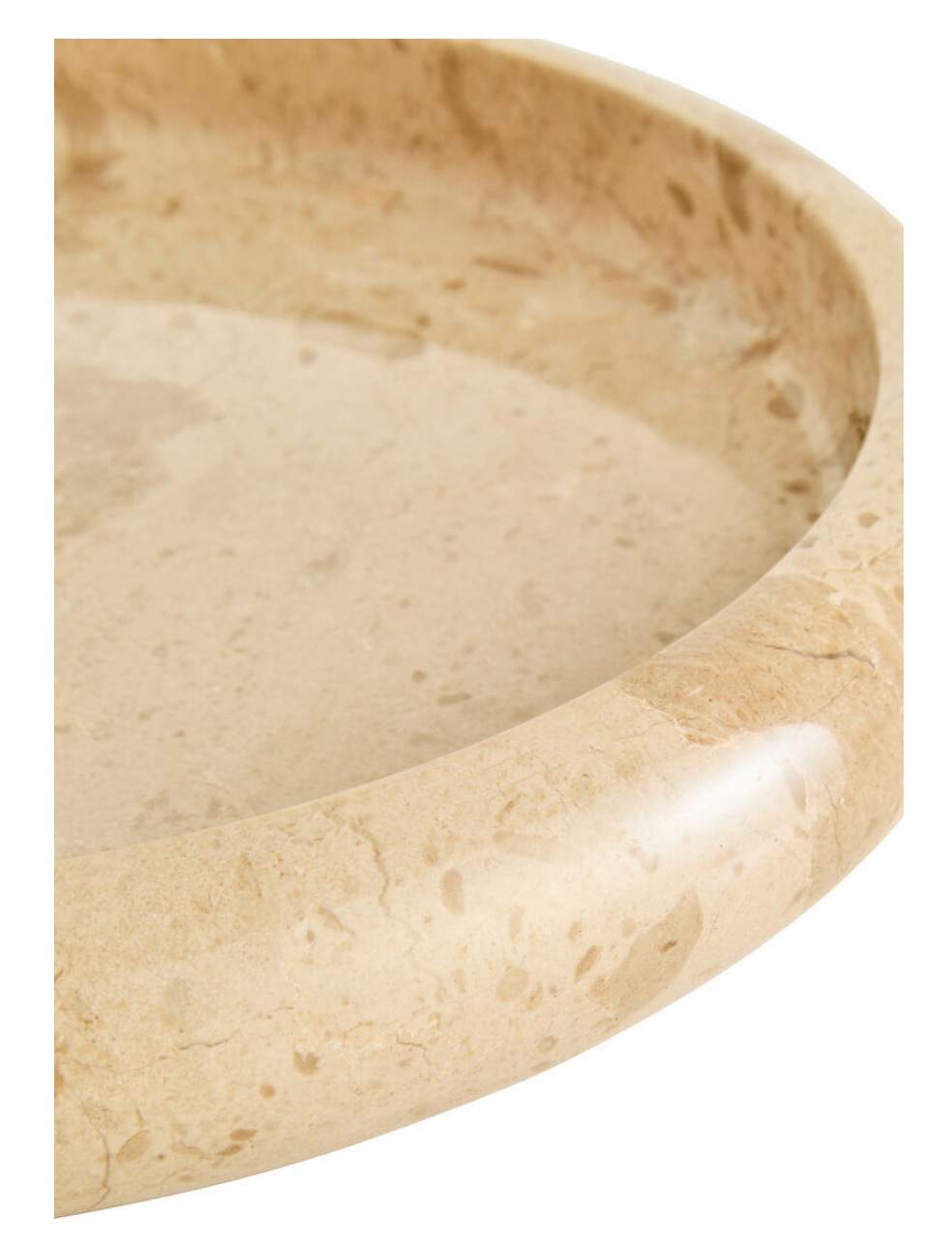 Zoro Cream Marble Round Tray