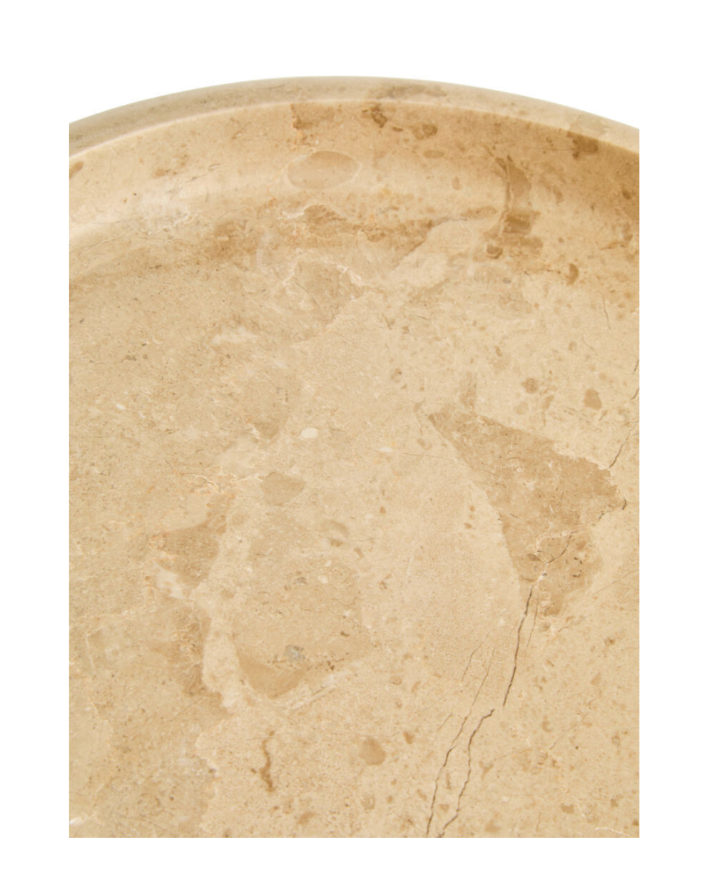 Zoro Cream Marble Round Tray