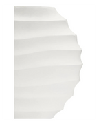 Mira Small Ivory Finish Rippled Round Vase