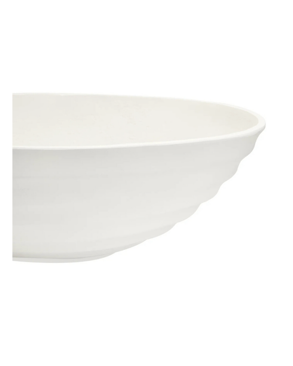 Mira Ivory Finish Rippled Bowl