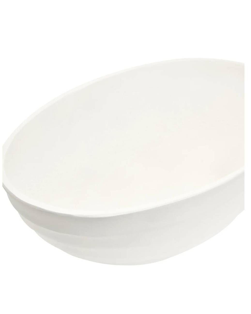 Mira Ivory Finish Rippled Bowl