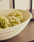 Mira Ivory Finish Rippled Bowl