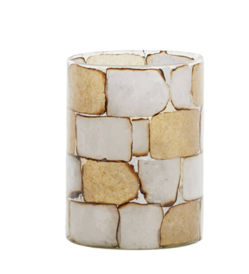 Dronero White & Brown Tealight - Small