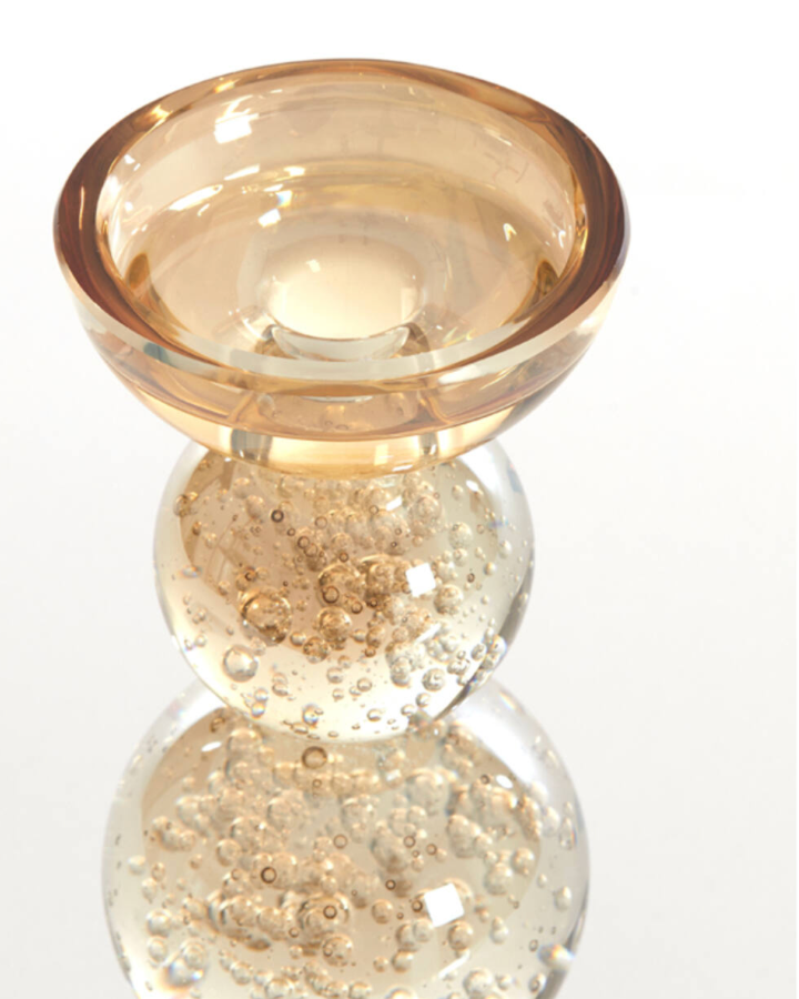 Itinga Bubble Amber Candle holder 9.5x34 cm