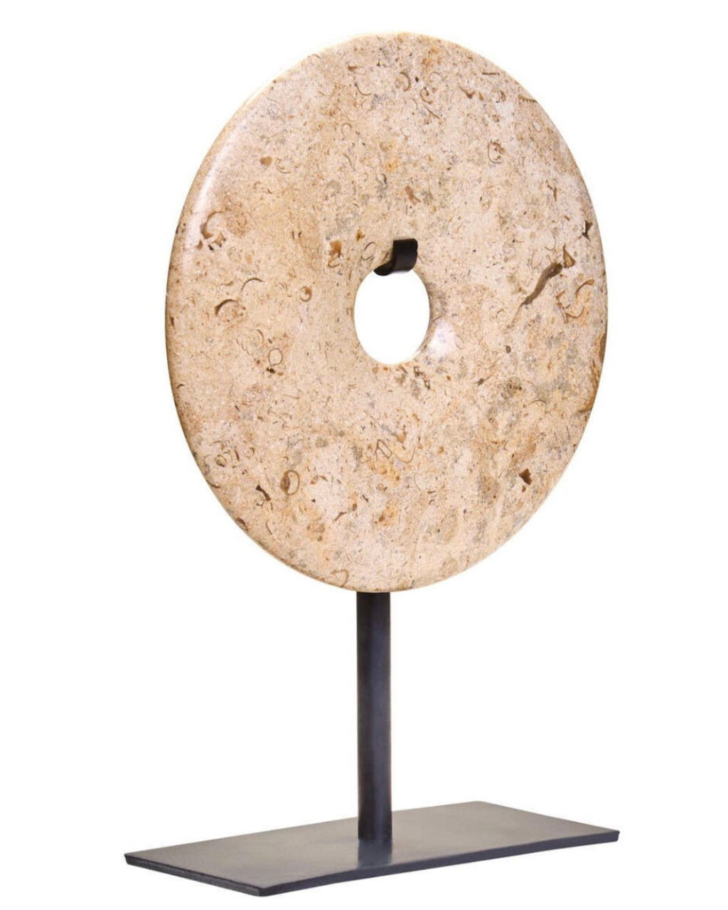 Zoro Small Speckled Marble Round 15cm disc Sculpture