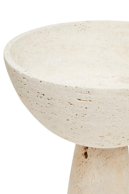 Tibor Travertine Pedestal Bowl