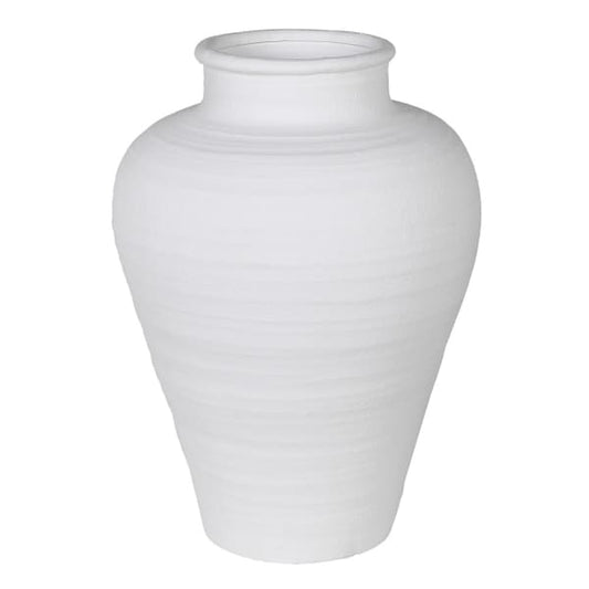 White Temple Vase  Dimensions: H:540 Dia:390 mm. Mouth: Dia:180 mm.
