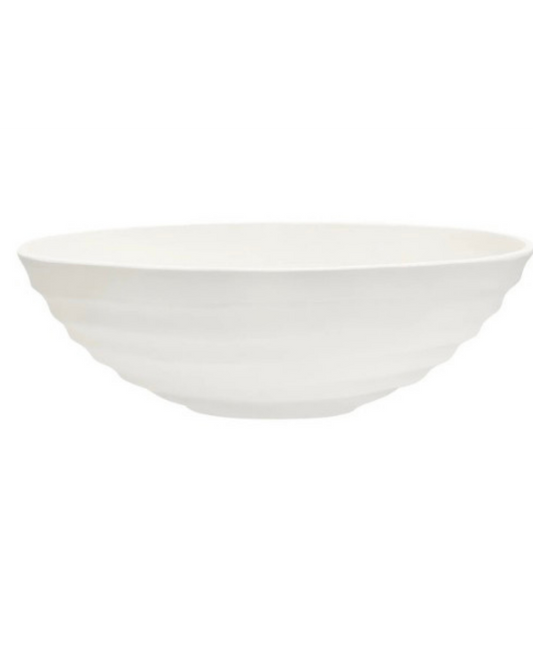 Mira Ivory Finish Rippled Bowl