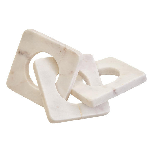 Nason White Marble Three Link Chain