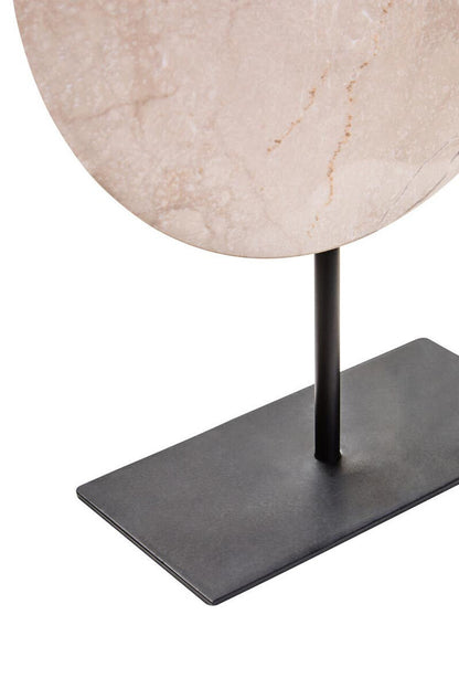 Zoro Medium Cream Marble Disc Sculpture