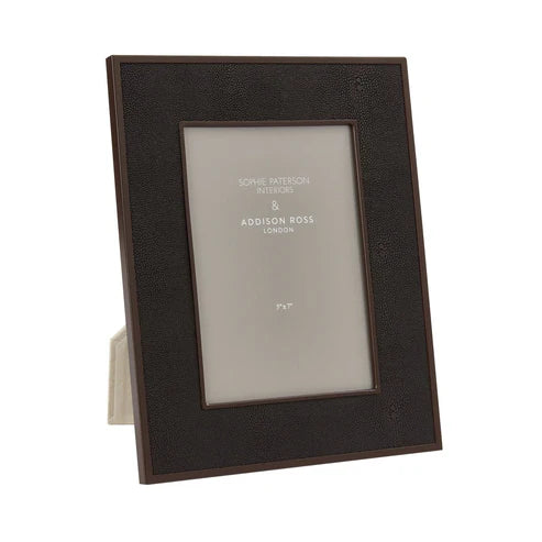 Sophie Paterson Anthracite Faux Shagreen & Bronze Photo Frame