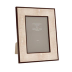 Sophie Paterson Ecru Faux Shagreen & Bronze Photo Frame