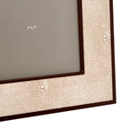 Sophie Paterson Ecru Faux Shagreen & Bronze Photo Frame