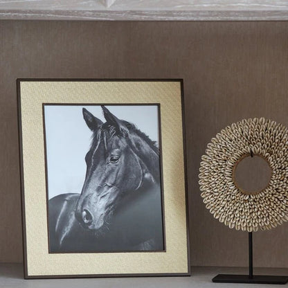 Sophie Paterson Ecru Faux Shagreen & Bronze Photo Frame