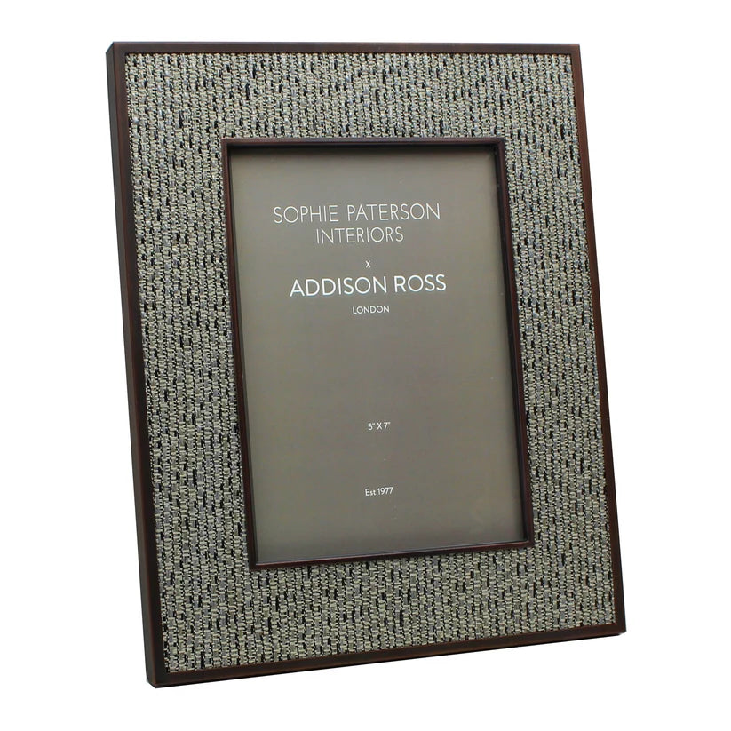 Sophie Paterson Grey Tweed Rattan Frame 5x7"
