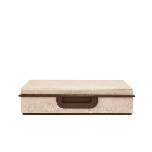 Sophie Paterson Large Ecru Faux Shagreen Box