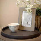 Sophie Paterson Large Round Anthracite Shagreen Tray