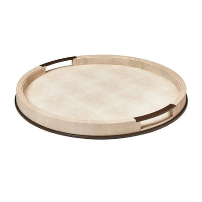 Sophie Paterson Large Round Ecru Shagreen Tray