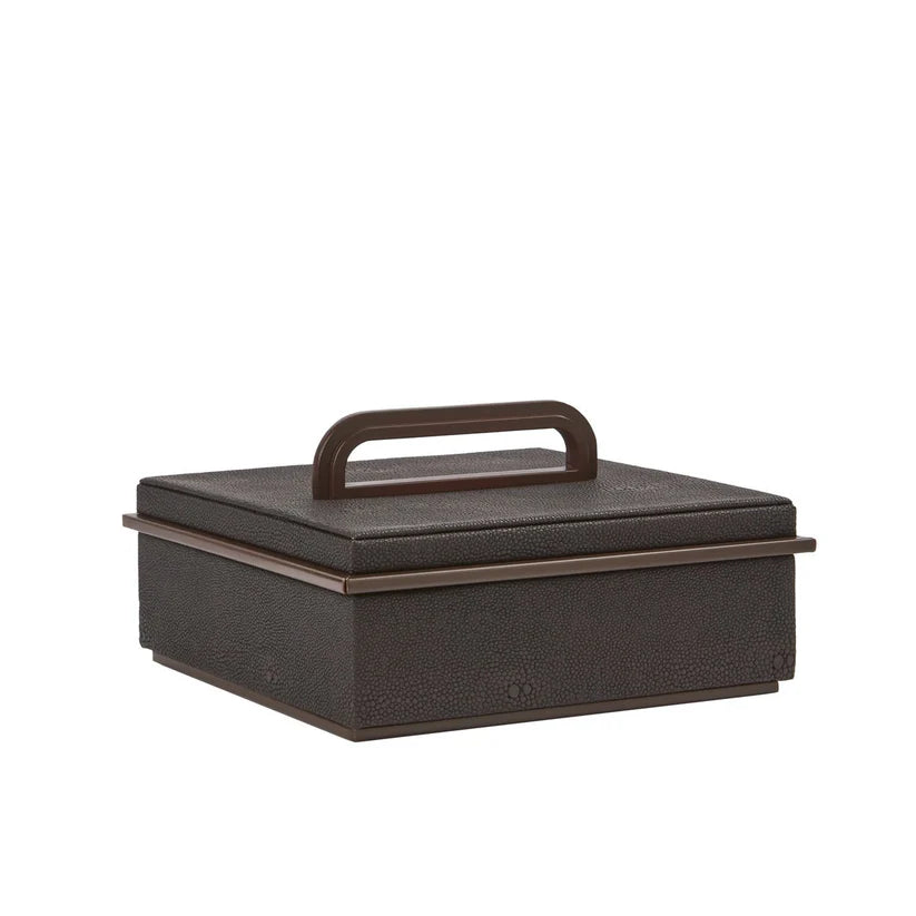 Sophie Paterson Small Anthracite Faux Shagreen Box