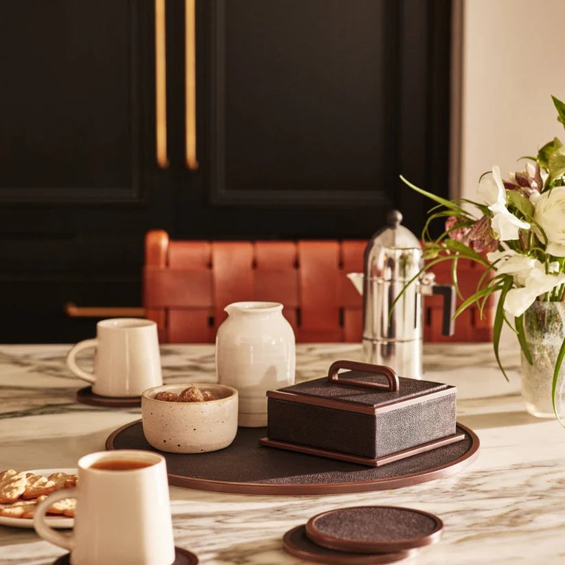 Sophie Paterson Small Anthracite Faux Shagreen Box