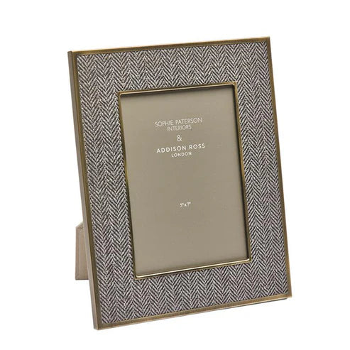 Sophie Paterson Photo Frame Dark Grey Herringbone 5 x 7"